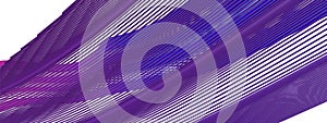 Purple and blue thin curved delicate lines Delicate luxury curves made with Bezier curves Isolated Elegant and Modern 3D Rendering