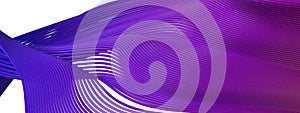 Purple and Blue Thin Curved Delicate Lines Luxury Delicate Bezier Isolated Elegant Modern 3D Rendering Abstract Background