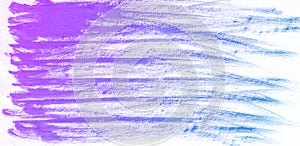 Purple and blue watercolor paint background, lettering scrapbook sketch.