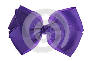 Purple bow, isolated on white background