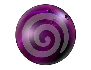 Purple bowling ball