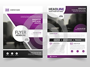 Purple business Brochure Leaflet Flyer annual report template design, book cover layout design, abstract business presentation