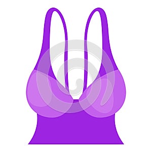 Purple bustiers icon, cartoon style