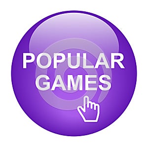 popular games icon button on white