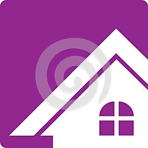 Purple Button Real Estate Logo House