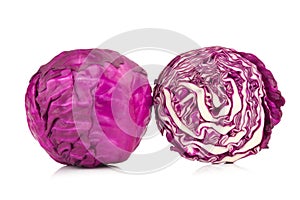 Purple Cabbage isolated on white background