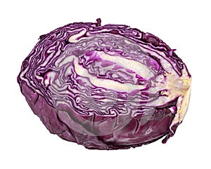 Purple cabbage isolated on white background