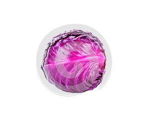 Purple cabbage on the whiteground