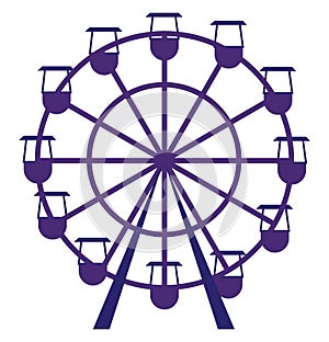 Purple carousel vector illustration