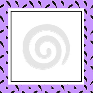 Purple cartoon frame with circles abstract background vector for blank, price or social media mock up or bithday, wedding party