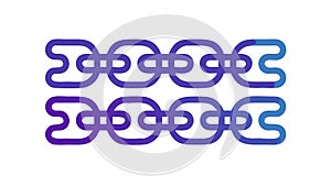 Purple Chain Link Connection Pattern, vector design Generative AI