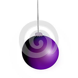 Purple Christmas ball ornament for decoration