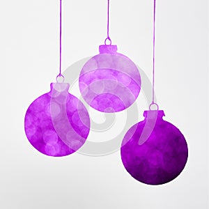 Purple Christmas decoration concept photo