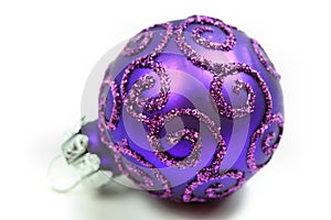 Purple Christmas glass ball