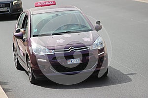 Purple Citroen C3 Instructional Vehicle in Monte-Carlo, Monaco