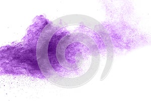 Purple Color powder splash