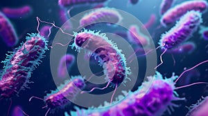 purple colored bacterium rod monoculture Escherichia coli