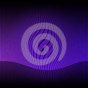 Purple colours spectrum. Gamut of purple colours frequencies. photo