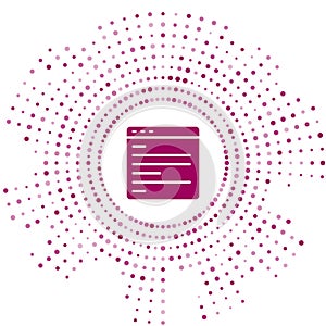 Purple Computer api interface icon isolated on white background. Application programming interface API technology