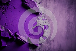 Purple concrete with textured background up close. edge color