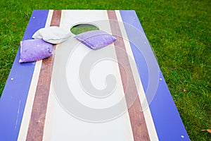 Purple Cornhole Bean Bag Toss Game