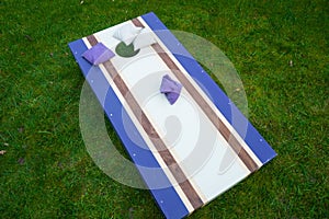 Purple Cornhole Bean Bag Toss Game