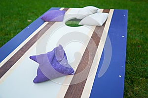 Purple Cornhole Bean Bag Toss Game