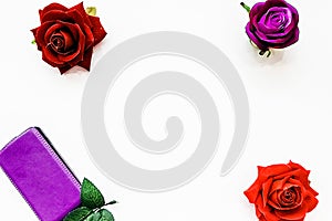 Purple cover for a celluar phone on a white background