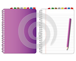 Purple cover notebook