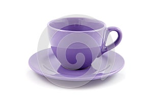 Purple cup of coffee