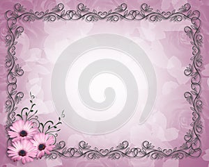 Purple Daisy Floral Border