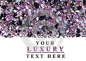 Purple diamond jewel stones luxury background
