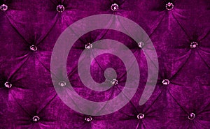 Purple diamond pattern velvet upholstery background photo