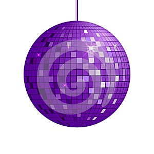 Purple Disco ball , vector
