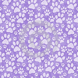 Purple Doggy Paw Print Tile Pattern Repeat Background photo