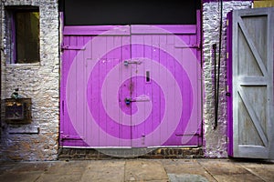 Purple doors