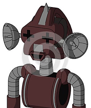 Purple Droid With Droid Head And Happy Mouth And Plus Sign Eyes And Spike Tip