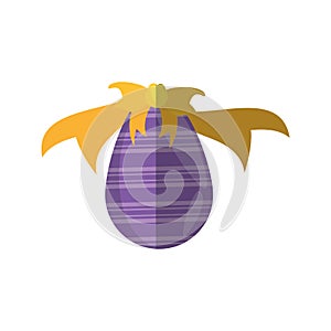 purple easter egg bow decoration shadow