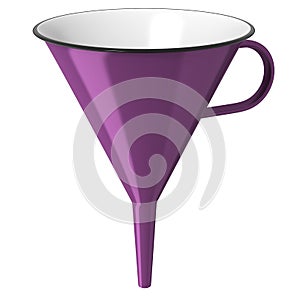 Purple enamel funnel photo