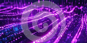 Purple Energy Waves Abstract Background