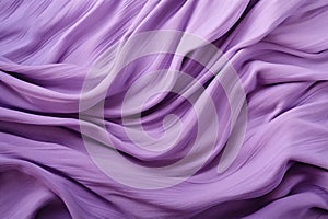 Purple fabric background with smooth folds of thin cheesecloth, wavy pattern photo