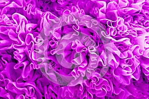 Purple fabric flounces background