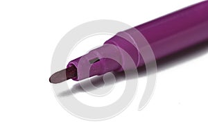 Purple felt pen isolated on a white background.Felt pen.Copy space