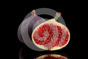 Purple fig fruit closeup