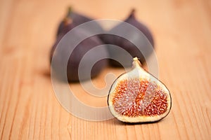 Purple figs full of vitamines photo