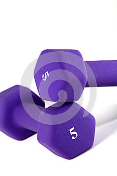 Purple Five Pound weights