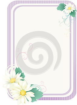 Purple floral frame