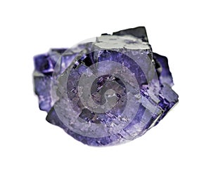 Purple flourite crystals