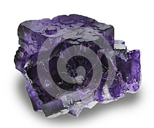 Purple flourite crystals