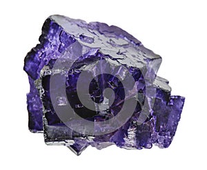 Purple flourite crystals